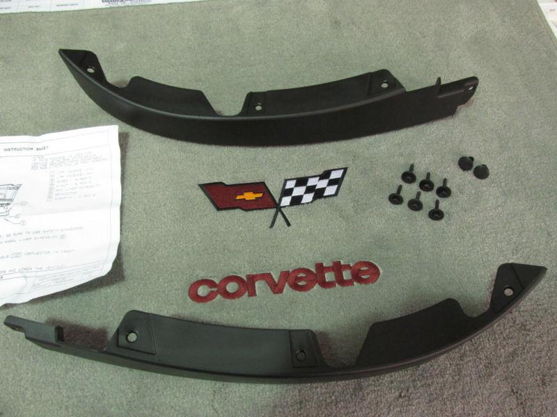 C6 front bumper under body lower valence panels kit new oem 