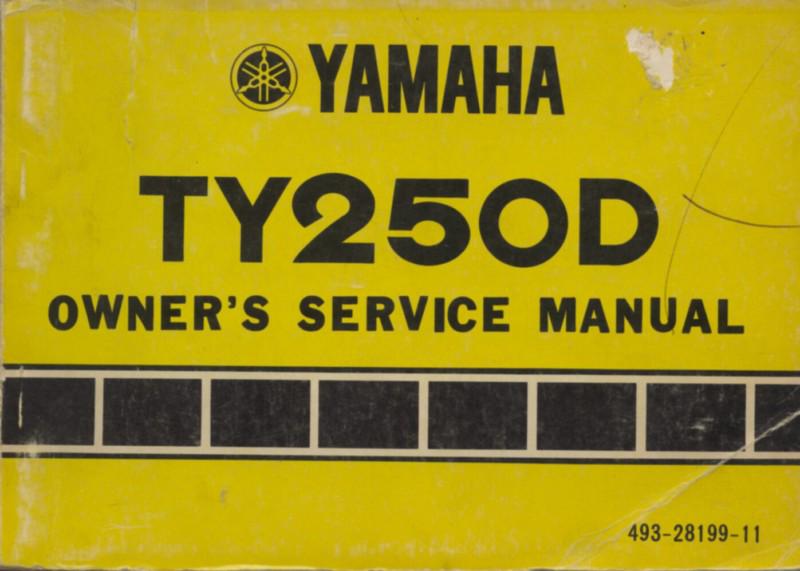 1976 yamaha ty250d owner's service manual