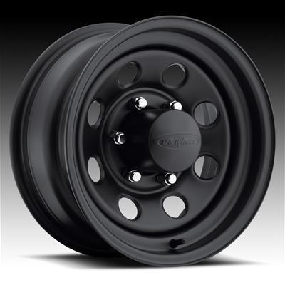 U.s. wheel 044 series stealth crawler black steel wheels 16"x7" 5x5" bc set of 4