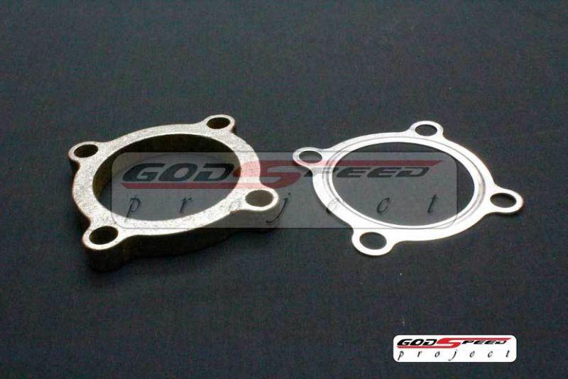 Universal 2.5" inner 4 bolt exhaust downpipe flange+gasket for turbo t3 t3t4 t4e