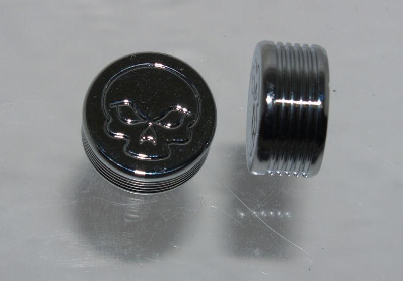 Chrome bolt covers skull design  for hex heads screw size m8 5 ps