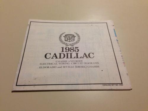 1985 cadillac eldorado & seville diesel chassis wiring diagrams factory oem gm