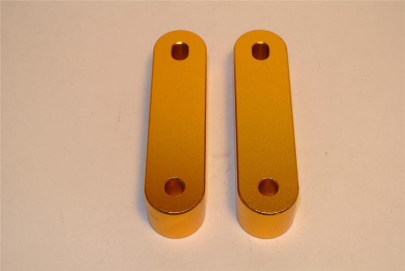 Jdm aluminum anodized gold hood riser spacer for honda / acura ef eg ek dc da