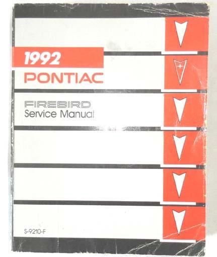 1992 pontiac firebird service repair manual original