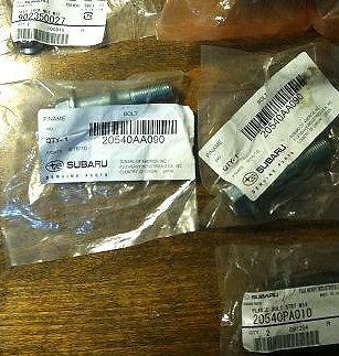 Subaru svx strut fasteners - new