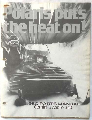 1980 polaris gemini and apollo 340 snowmobile  parts catalog book original