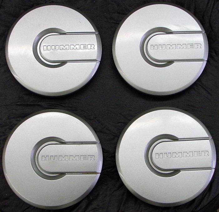 '03 04 05 06 07 hummer h2 silver 6302 center cap set/4 hummer part # 09594462