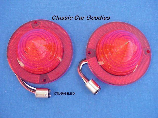 1960-1961 chevy belair impala led tail lights + flasher