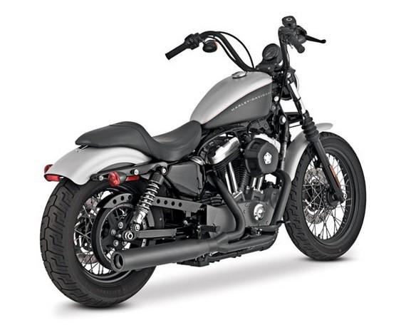 Vance & hines blackout 2:1 exhaust full system black for harley xl 95-10