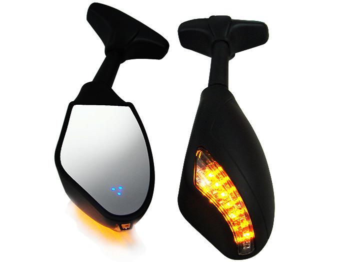 New design led turn signal integrated mirrors for kawasaki ninja 250 500 ex zx6r