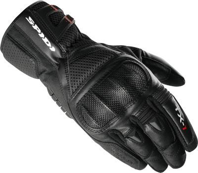 New spidi tx-1 adult leather gloves, black, med/md