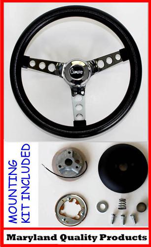 New! 1968 chevy camaro grant black steering wheel 13.5" 13 1/2"