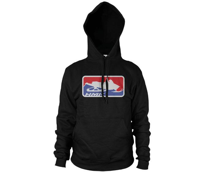 Hmk official black hoodie snowmobile casuals sweater