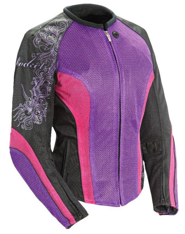 Joe rocket ladies cleo 2.2 purple xl textile mesh motorcycle jacket womens