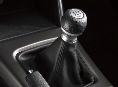 Sti aluminum and leather shift knob for 5 speed subaru models