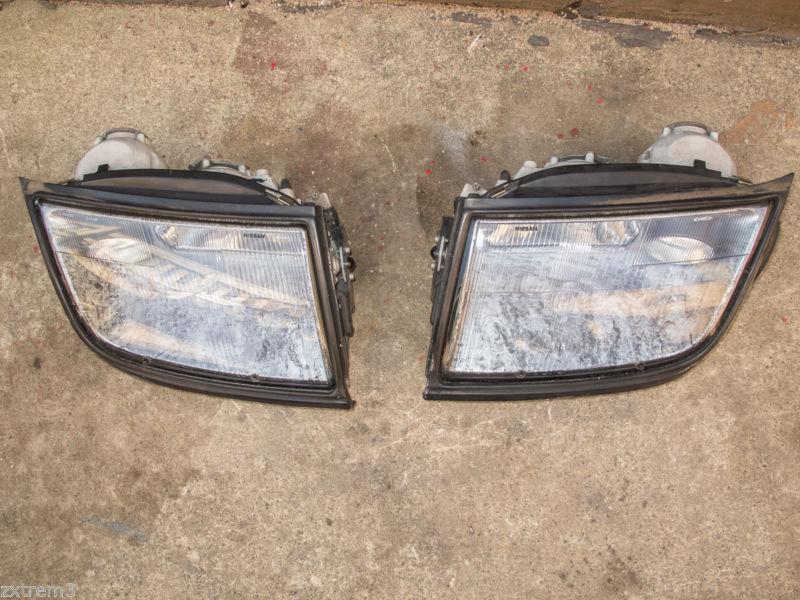 90-96 nissan 300zx twin turbo driver passenger side headlight lamp oem light set