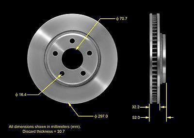 (2) bendix brake rotor cast iron solid frt buick pontiac allure lacrosse grand p