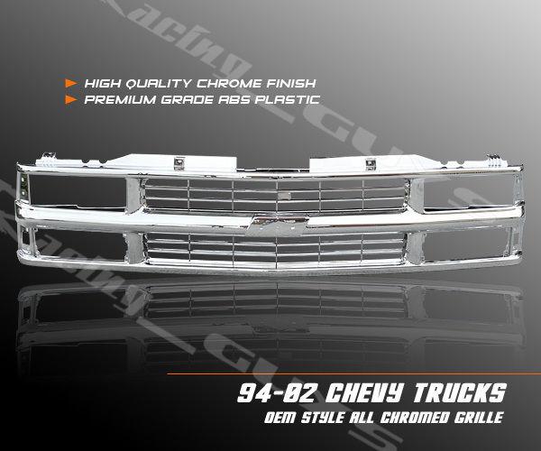 Euro chevy blazer tahoe c/k pickup truck chrome abs plastic front grille body