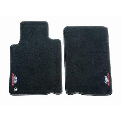 Ford racing floor mats front black with ford racing logo ford mustang pair