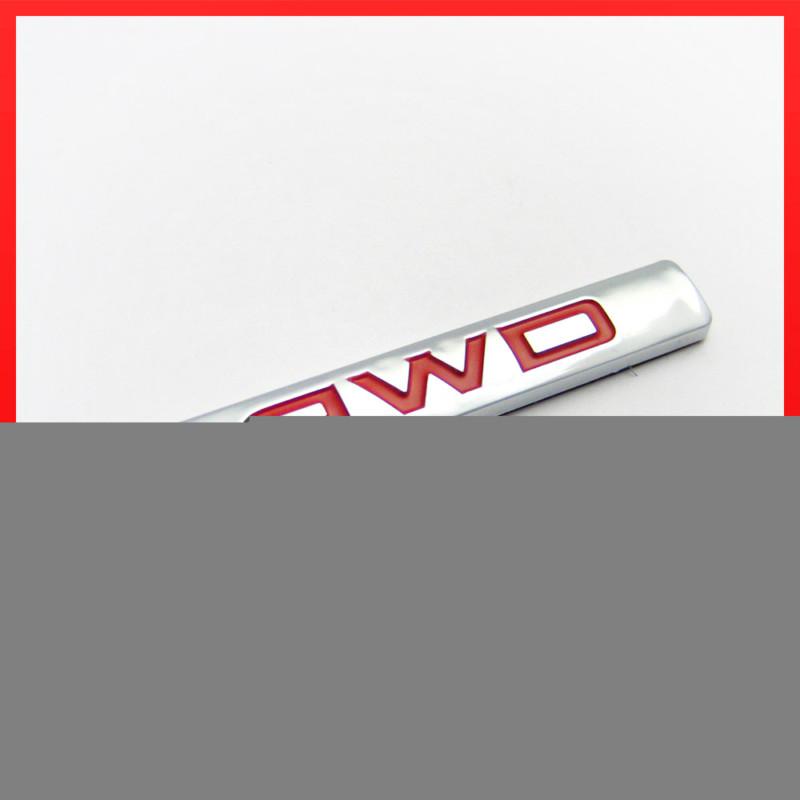 Red large awd trunk badge fender decal door logo all wheel drive 4wd audi