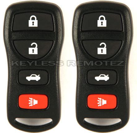 2 x new nissan infiniti keyless entry remote key fob + free programming