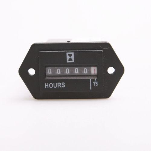 Mini hour meter - general purpose - 10v to 80v volts dc for auto car truck boat