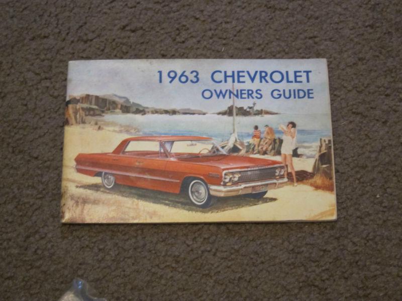 1963 chevrolet chevy owners manual - original