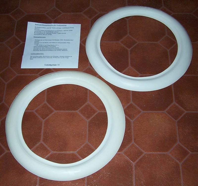 Wegu 12" x 1.75" whitewall inserts (2 ea.) mfg. germany nos vintage rare