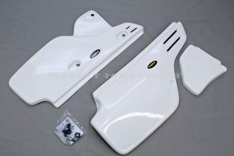 New side panel set xr250r xr350r xr600r honda white number plates #q06