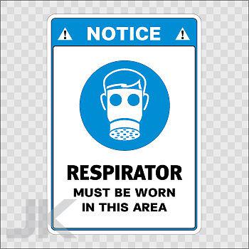 Decal stickers sign warning danger caution respirator protection 0500 zafxx