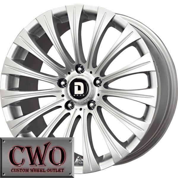 18 silver drag dr-43 wheels rim 5x120 5 lug bmw 5 6 7 8 series s10 blazer jaguar