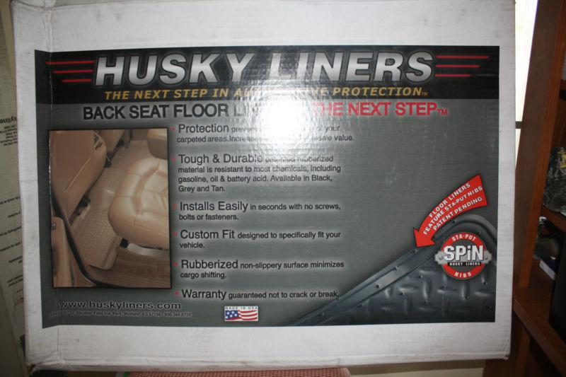 Husky liners 60813 floor liner; tan; 1 piece. rear;  2002- 2007 dodge quad cab 