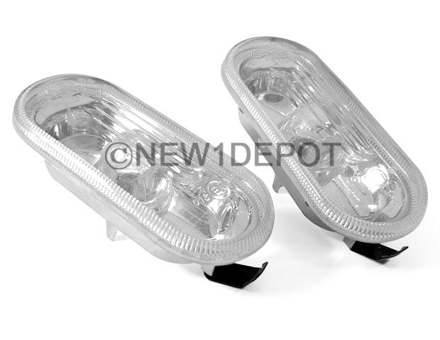 2x clear lens marker side lamp light housing for vw golf jetta gti r32 1999-03