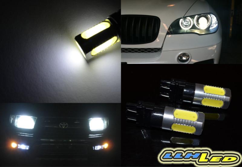 2 pc 3157 7.5w smd led front/rear turn signal/parking/brake/tail light bulbs