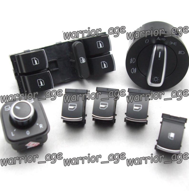 Vw chrome switch control 7 pcs set  for vw passat cc b6 golf jetta mk5 mk6