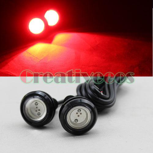 2x 3w high power tail brake rear backup led reverse light lamp bulb with screw