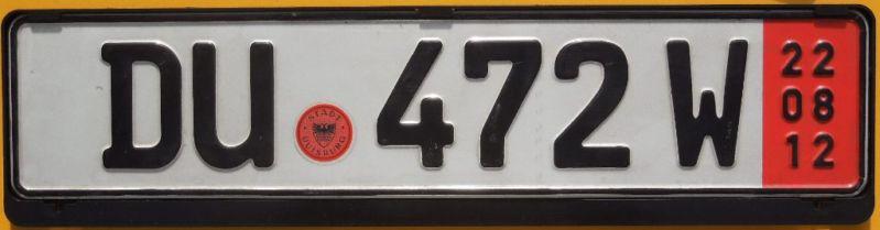 German zoll license plate + black frame saab volvo 850 audi bmw volkswagen tdi