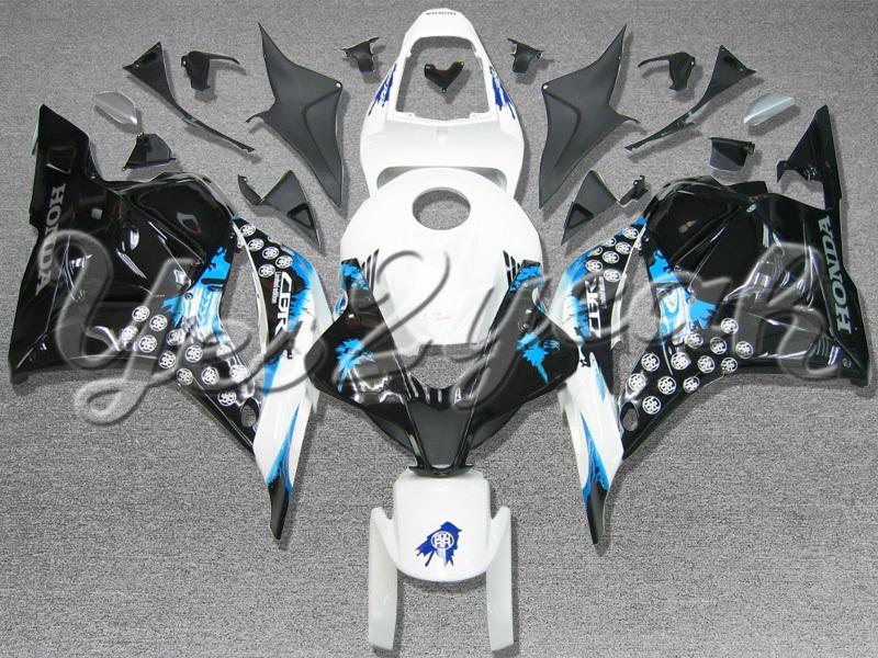 Injection molded fit cbr600rr 2009 2010 2011 2012 white black fairing zn806