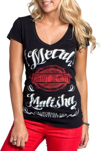 Metal mulisha m157s18103blks tee mm w mellow v blk s