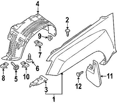 Nissan 63840ea200 genuine oem factory original fender liner