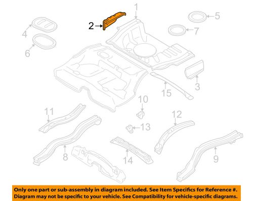 Subaru oem 93-07 impreza floor rails-rear-floor side right 52120fa040