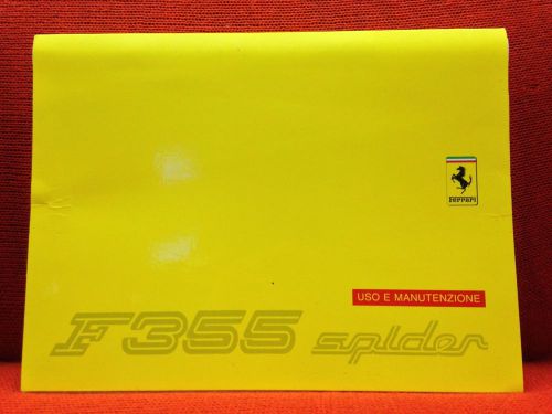 1996 1995 ferrari f355 spider owners manual genuine **super rare** fast ship!!