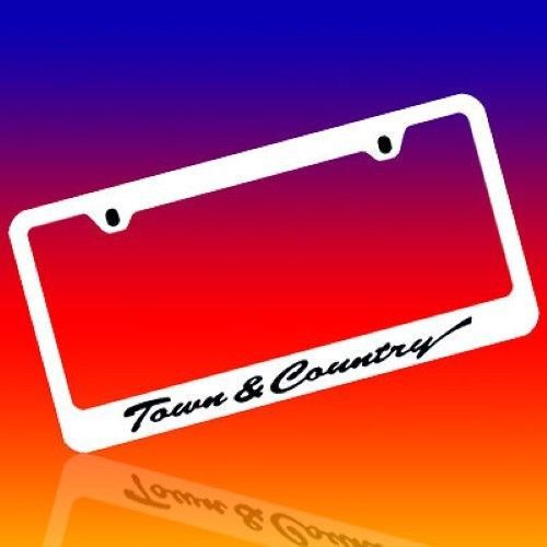 Chrysler town &amp; country genuine engraved chrome license plate frame tag holder 1