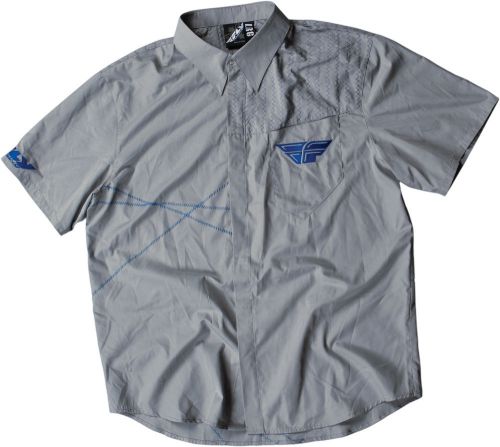 Fly racing 352-6086m pit shirt grey/navy m