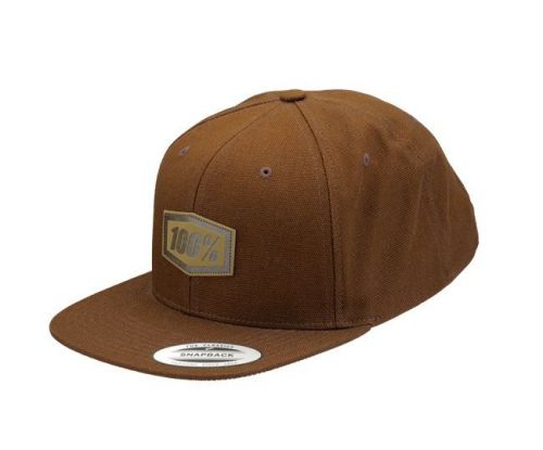 100% pasadena mens snapback hat brown