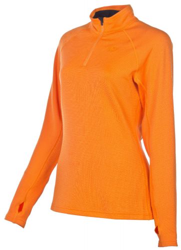 Klim womens orange elevation snowmobile 1/4 zip base layer jacket snocross snow