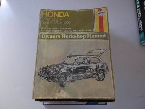 Haynes honda civic 1200 1973-1979 used