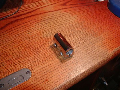 Original chrome connector for corvair steering box for hotrod