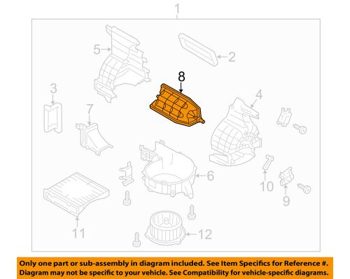 Subaru oem 14-15 forester blower motor fan-flap 72233fj010