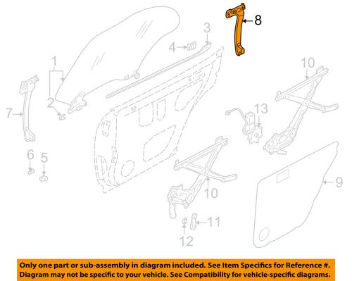 Subaru oem 93-01 impreza glass-rear door-guide channel left 63300fa030